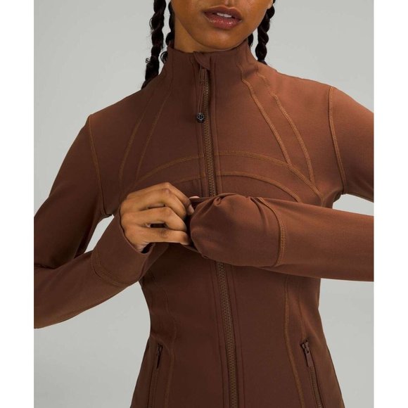 LULULEMON Define Roasted Brown Luon Slim Fit Full Zip Jacket, Size 6 - Picture 13 of 14